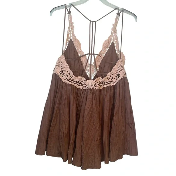 Free People Breathless lave mini babydoll dress. Size medium. - Picture 2 of 15